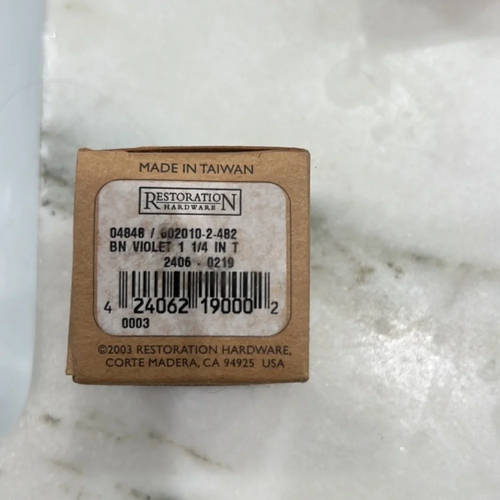 Glass knob drawer pulls from Restoration Hardware. All new and unused condition